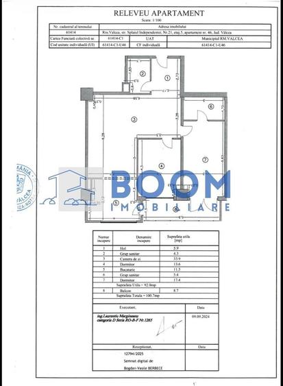 Apartament cu 3 camere decomandat, mobilat în Parc Zăvoi