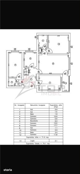 Apartament cu 4 camere în Podu Roș