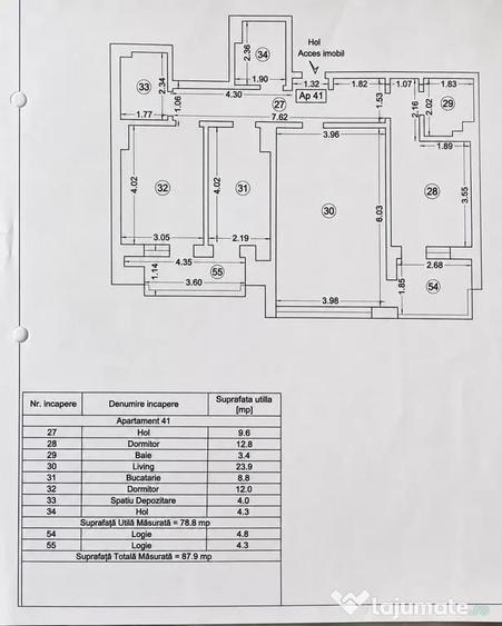Apartament cu 3 camere decomandat în Energia