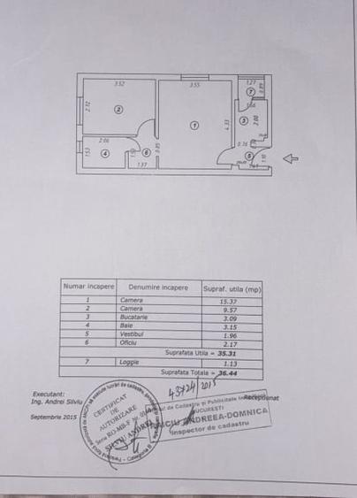 Apartament cu 2 camere semidecomandat, mobilat în Berceni