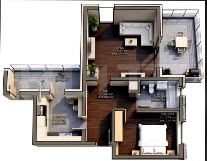 Apartament cu 2 camere în Ronaț