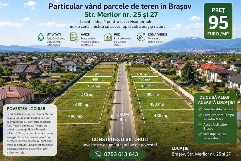 Teren de 480 mp, în Stupini
