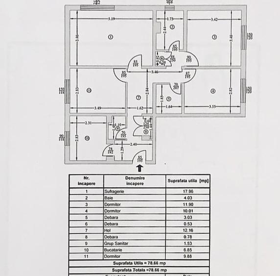 Apartament cu 4 camere decomandat în Tudor Vladimirescu