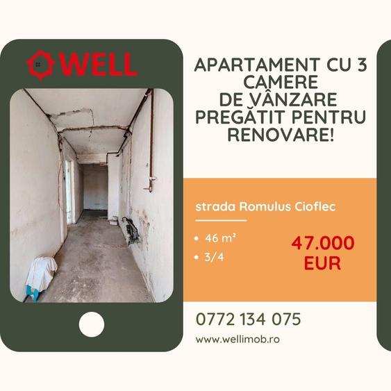 Apartament cu 3 camere în Ciucului