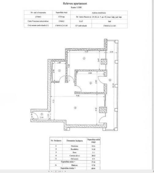 Apartament cu 2 camere decomandat în Central