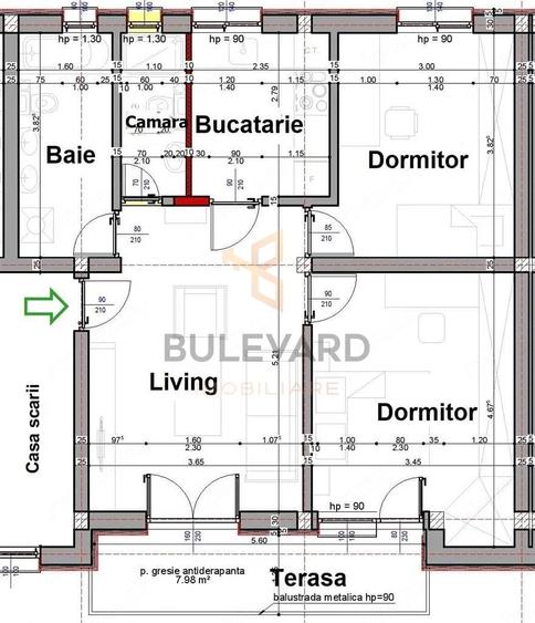 Apartament cu 3 camere semidecomandat în Apahida