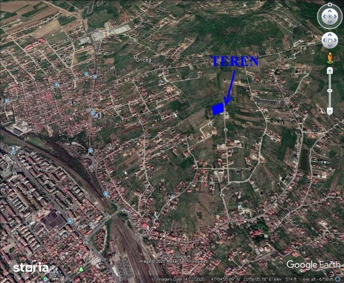 Teren de 1694 mp, în Oncea
