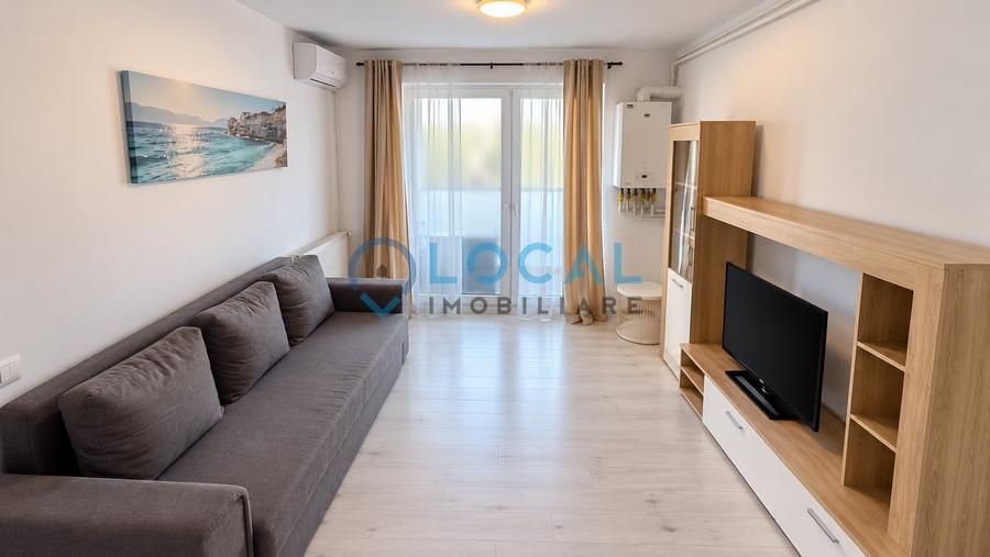 Apartament cu 2 camere semidecomandat, mobilat în Bună Ziua
