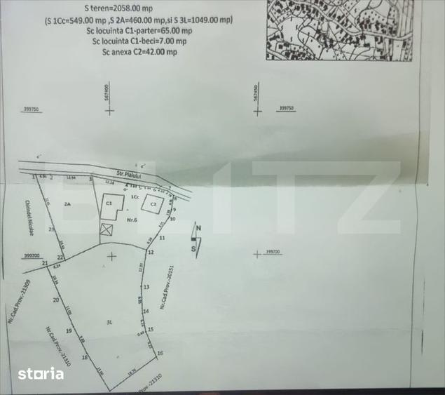 Casă cu 3 camere cu Teren 2058 Mp în Scorțeni