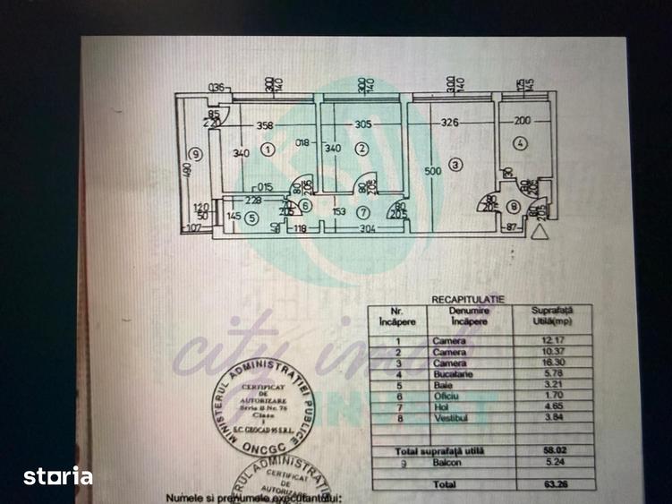 Apartament cu 3 camere semidecomandat în Iancului