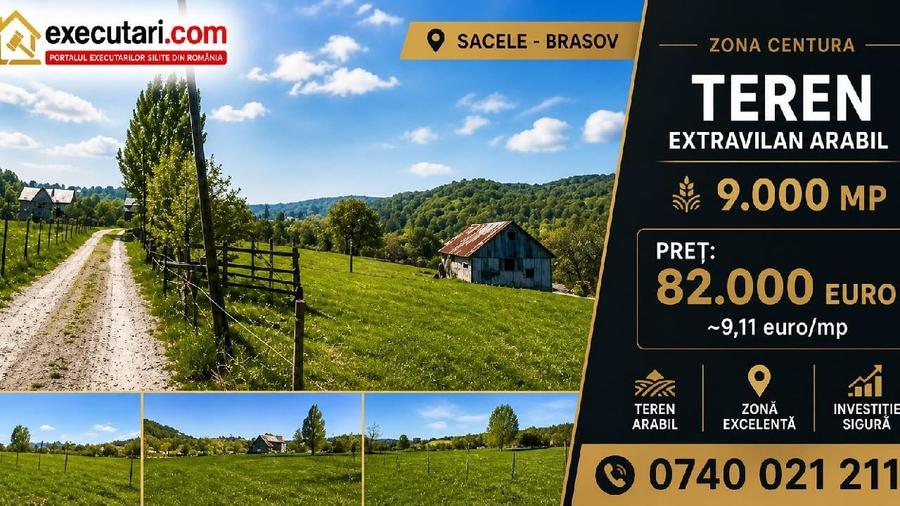 Teren extravilan de 9000 mp, în Central