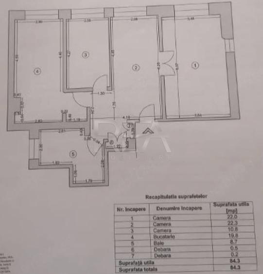 Apartament cu 3 camere decomandat în Gorjului