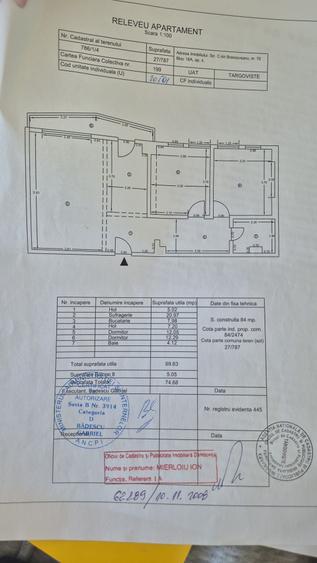 Apartament cu 3 camere decomandat în Micro 3