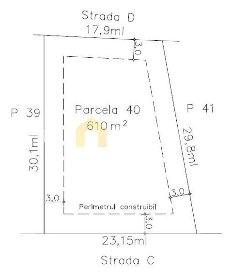 Teren Construcții intravilan de 610 mp, în Sub Coastă