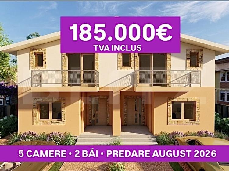 Duplex cu 5 camere cu Canalizare în Giroc