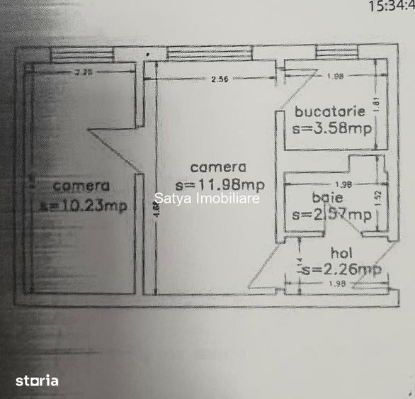 Apartament cu 2 camere nedecomandat în Tomis Nord