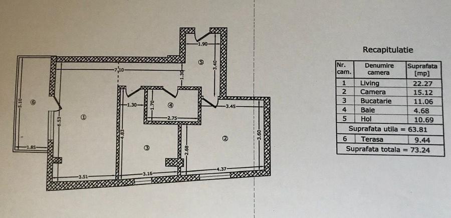 Apartament cu 2 camere decomandat în Dămăroaia