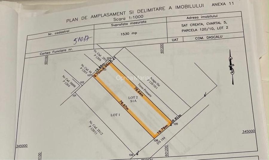 Teren de vanzare Creata- Ilfov- Dascalu- Stefanesti