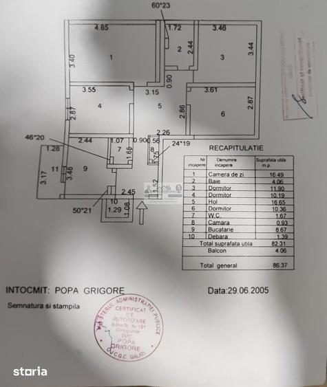 Apartament cu 4 camere decomandat în Străoane