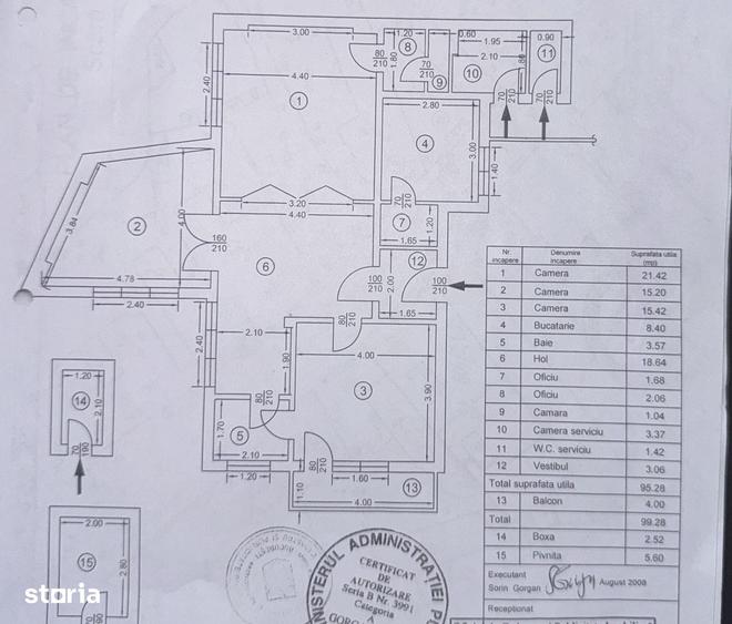 Apartament cu 4 camere în Central