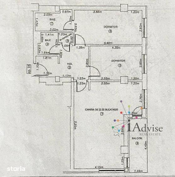 Apartament cu 3 camere decomandat, mobilat în Central