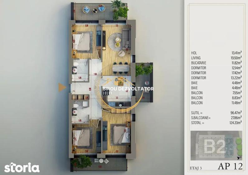 Apartament cu 4 camere decomandat în Theodor Pallady