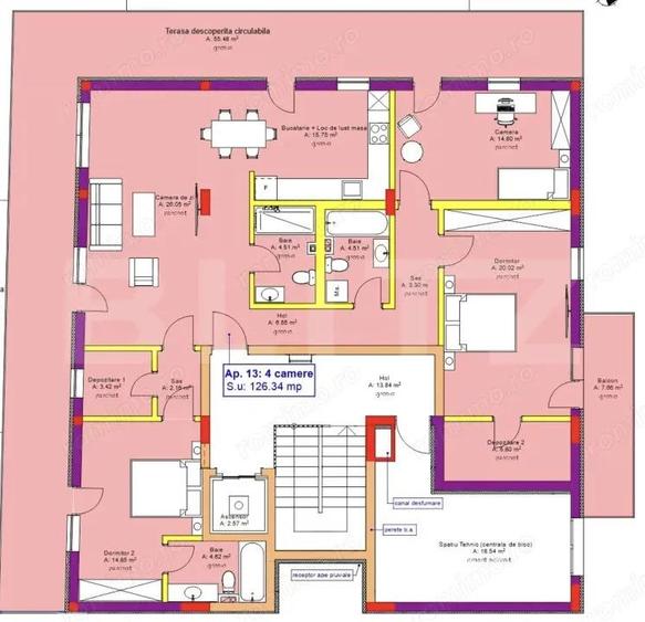 Apartament cu 4 camere decomandat în Iris