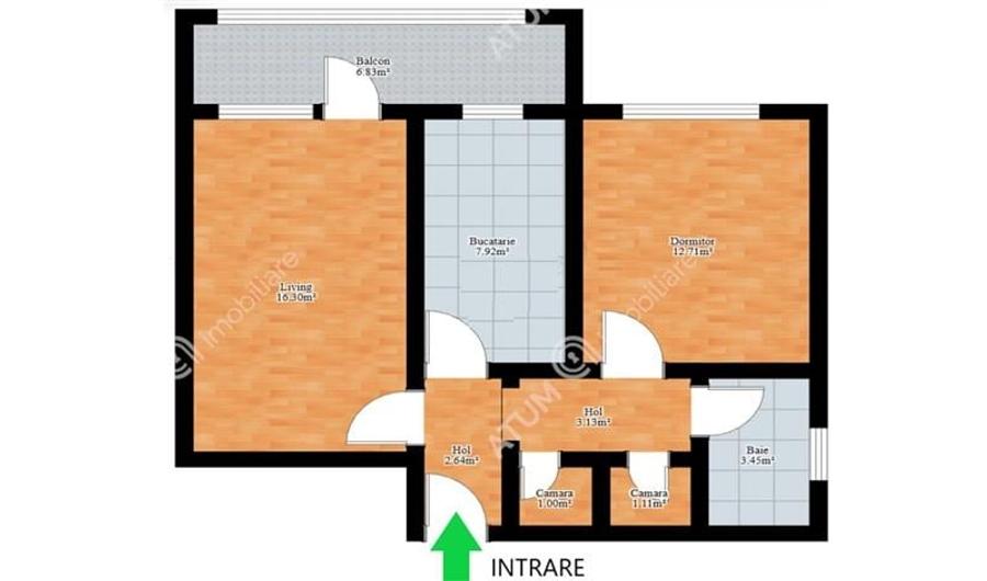 Apartament cu 2 camere decomandate zona Mihai Viteazu Sibiu - 6