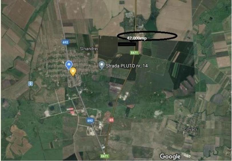 Sinandrei Teren extravilan 42.000 mp - 2