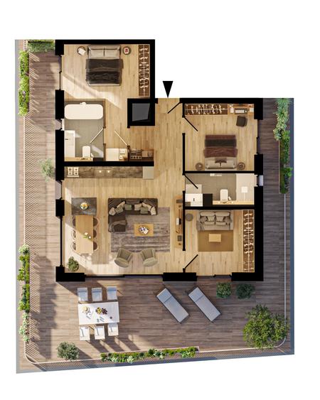 Direct de la dezvoltator , apartamente situate Central - 3