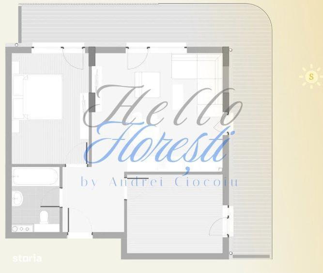 Apartament 2 camere, semifinisate, 55.5 mp, Zona Eroilor - 1