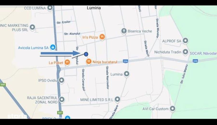 Teren investitie Lumina - 3000 mp, Deschidere 46 m, Toate utilitatile - 3