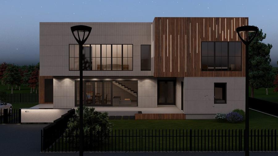 Casă Modernă 5 Camere | 200 mp | Teren 450 mp | Geamuri Mari, design industrial - 4