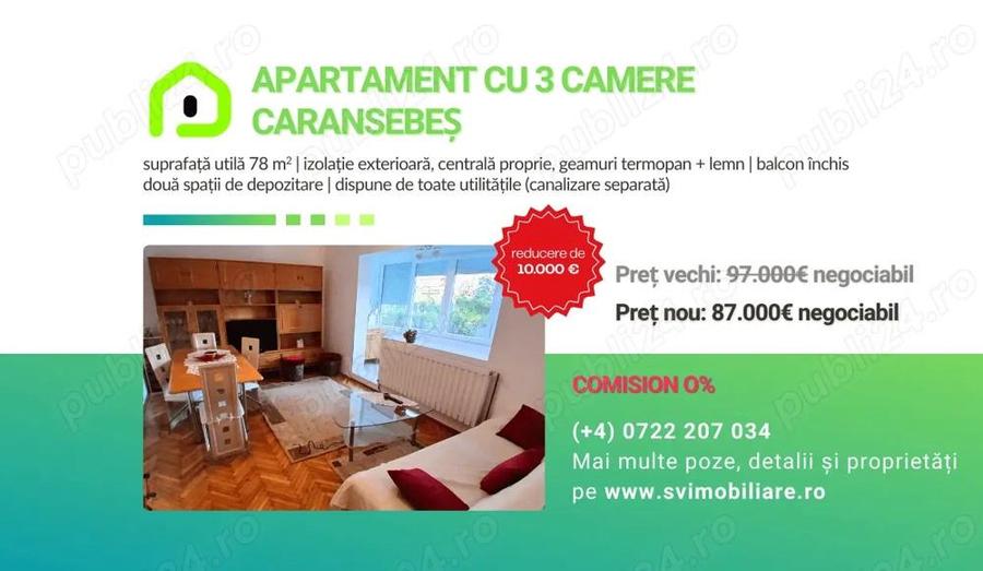 Comision 0 - Apartament cu 3 camere central str. Racovi?ei - 7