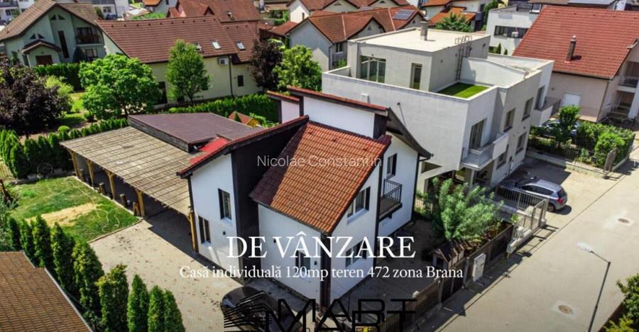 Casa individuala 120mp teren 472mp zona Brana Selimbar
