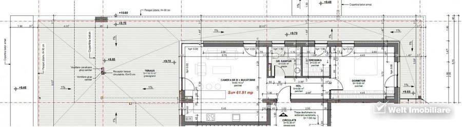 Apartament 2cam tip penthouse, terasa 116mp, imobil nou Apahida - 4