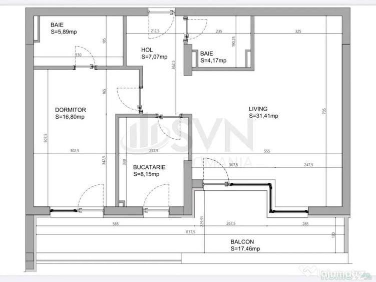 Apartament cu 2 camere decomandat în Băneasa