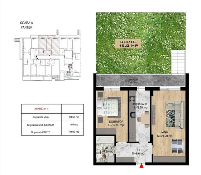 Apartament cu 2 camere decomandat în Theodor Pallady