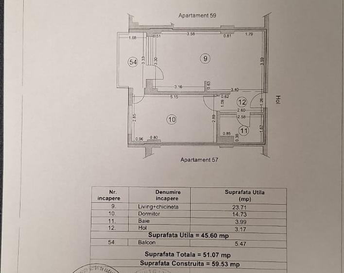 Apartament cu 2 camere decomandat, mobilat în Mamaia