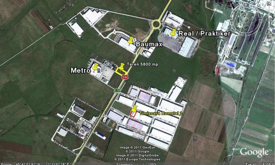 Vand teren Timisoara calea Sagului, 5.800 mp, deschidere: 47 ml - 1