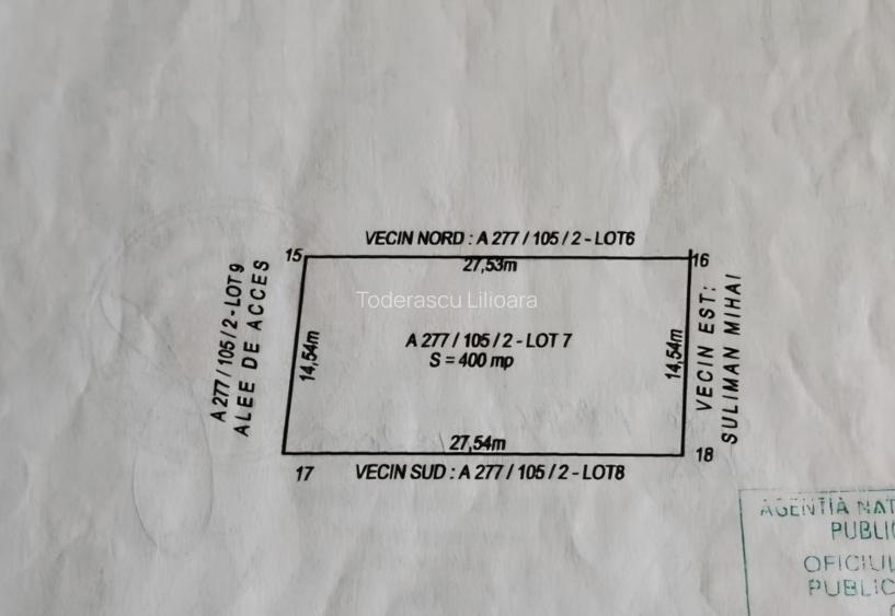 Vand teren extravilan cu perspectiva imediata  de a deveni intravilan