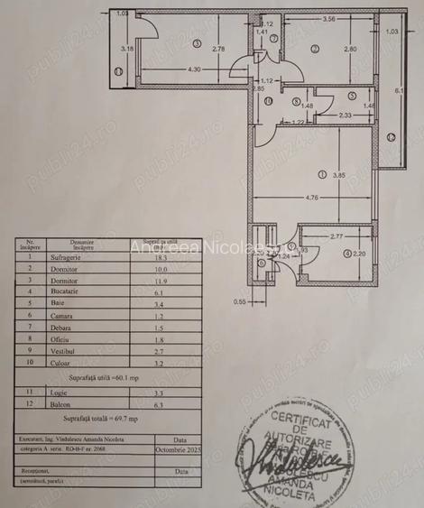 Apartament 3 camere Favorit metrou