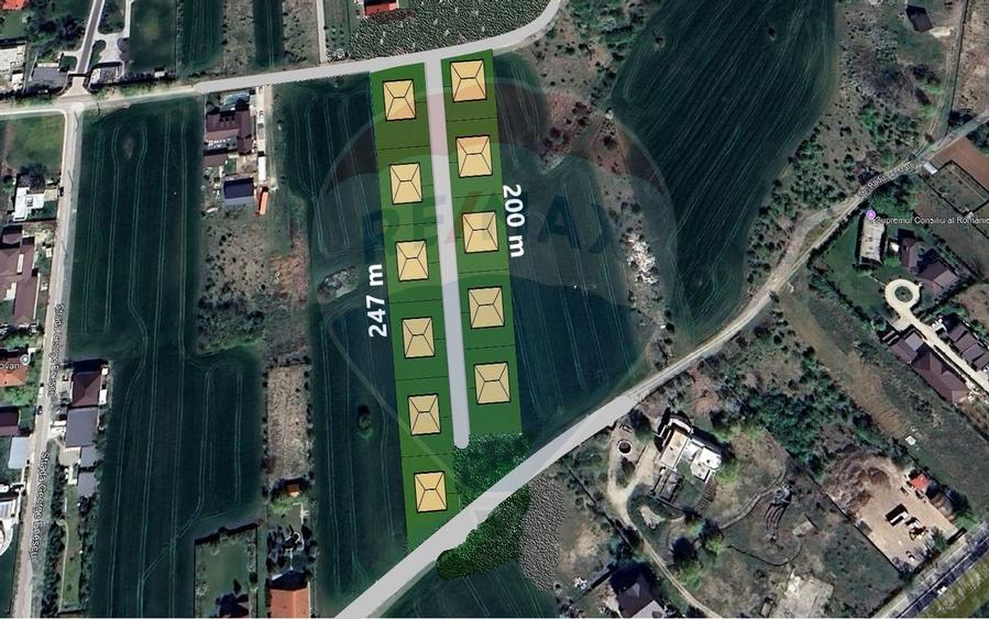 Teren intravilan, 9195 mp, dubla deschidere,Vladiceasca/Snagov - 2