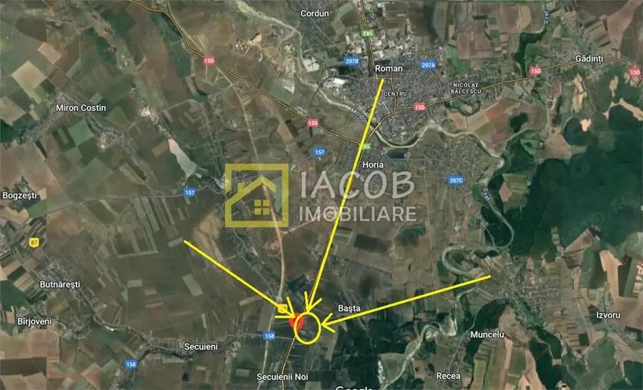 Teren intravilan, 8333 mp, la E85, comuna Secuienii Noi, jud. Neamt - 8