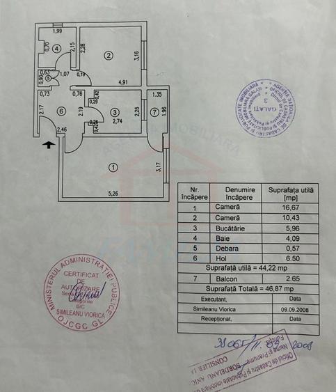 Apartament cu 2 camere decomandat, mobilat în Micro 21