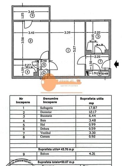 Apartament cu 2 camere semidecomandat în Theodor Pallady