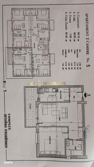 Apartament cu 2 camere, mobilat în Rahova