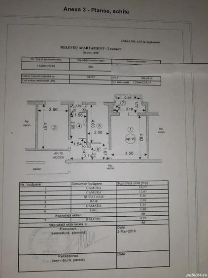 PROPRIETAR Vand apartament DECOMANDAT 2 camere, 2 locuri de parcare - 2