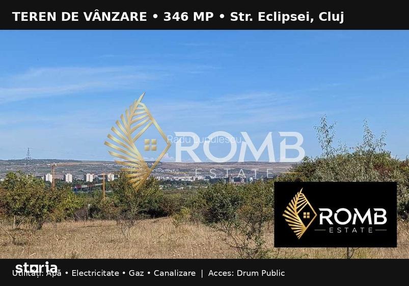 Teren 346mp cu PUZ | BORHANCI | Str. Eclipsei