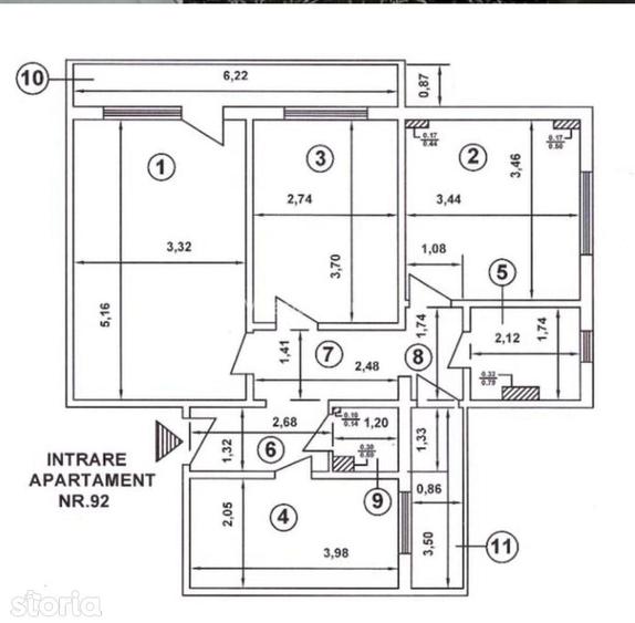 Ap.3 camere, etaj 3/10 - 13
